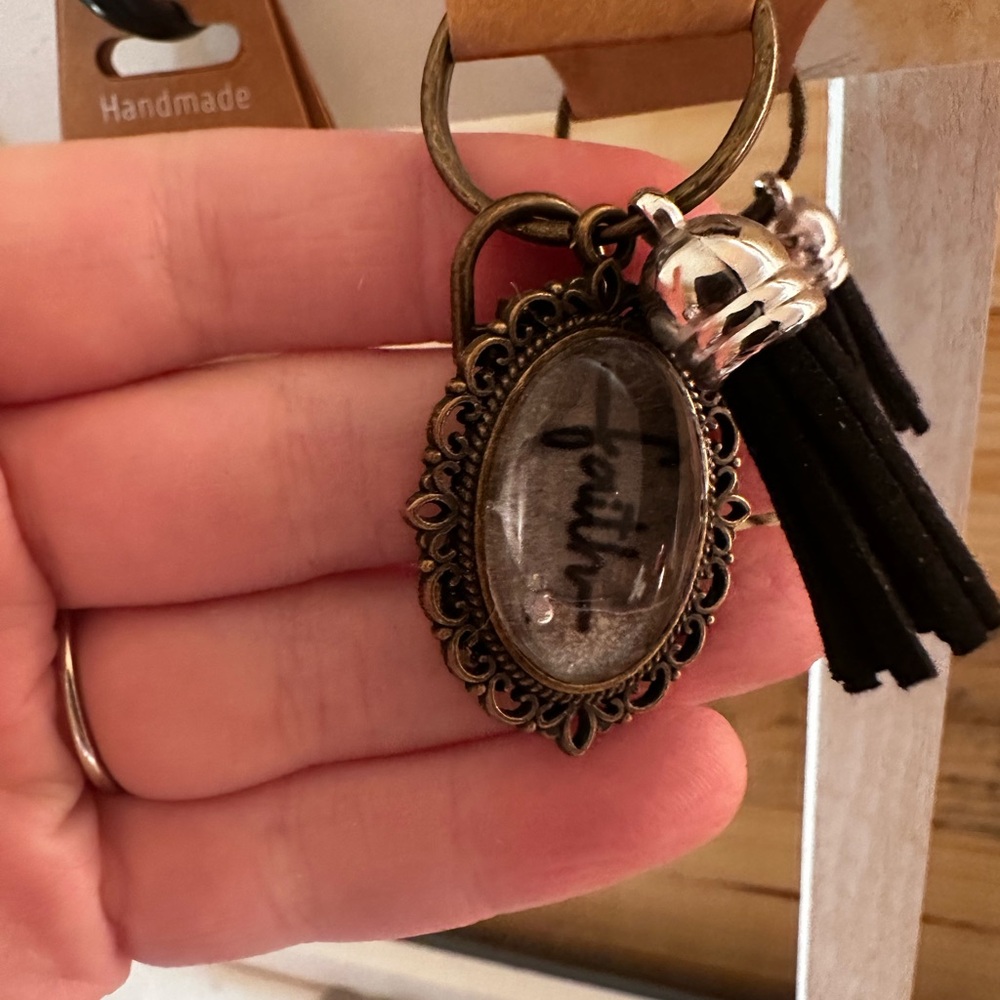 Faith Keychain with Tassel
